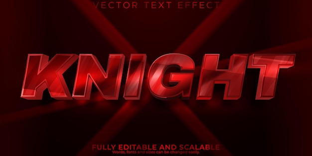 Knight red text effect editable hero and blood text style