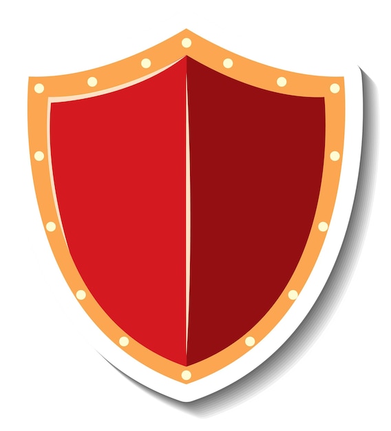 Free vector knight shield cartoon sticker