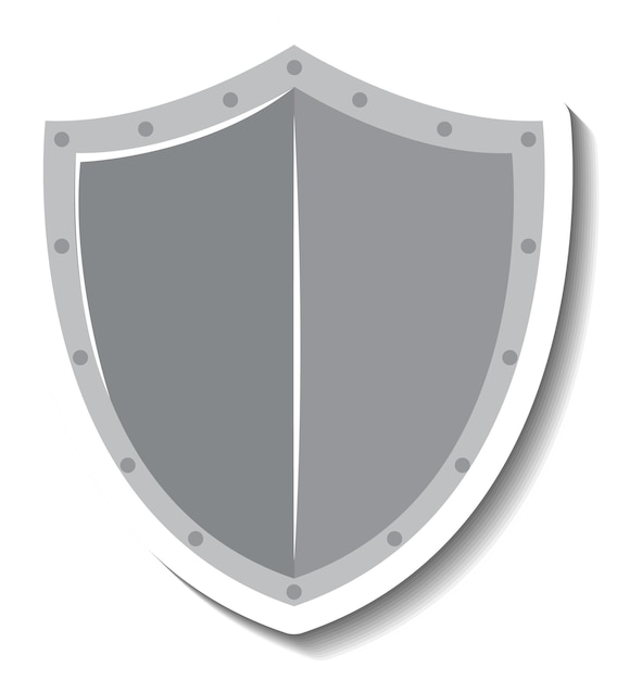 Knight shield cartoon sticker