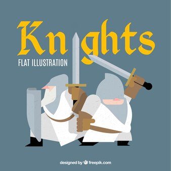 Knights with swords background