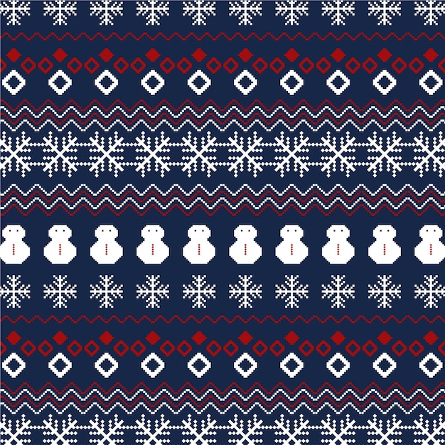 Knitted christmas pattern concept