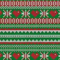 Free vector knitted christmas pattern