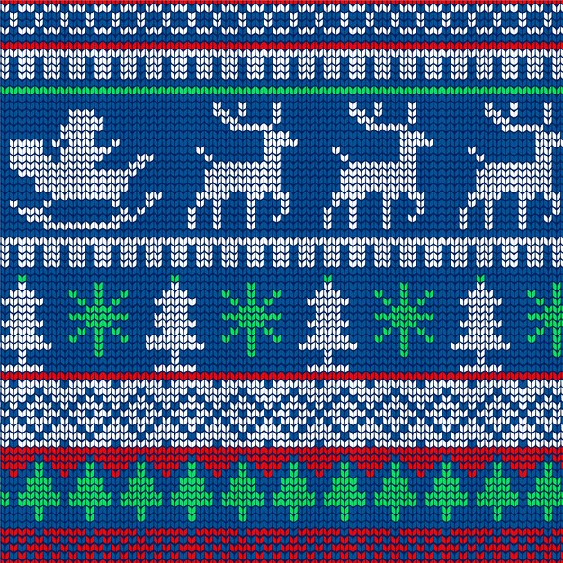 Knitted christmas pattern