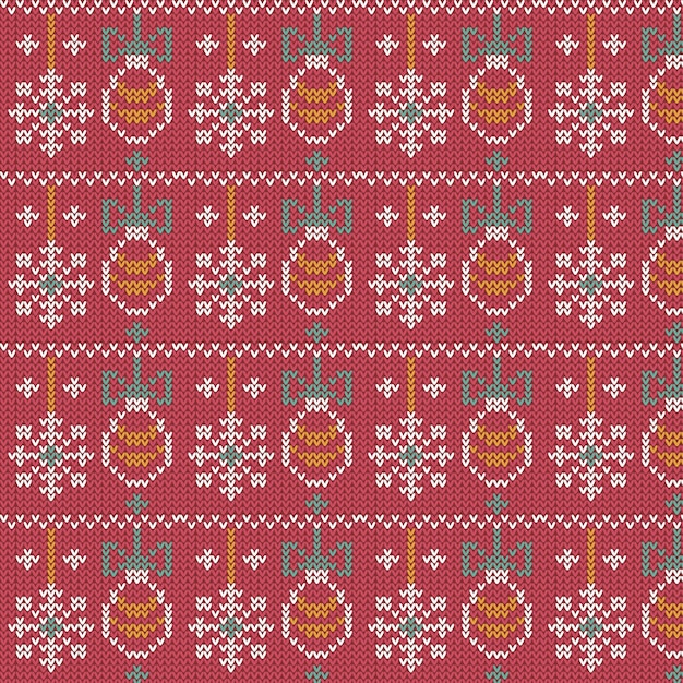 Knitted christmas pattern