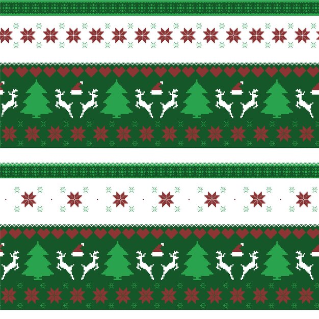 Knitted christmas pattern