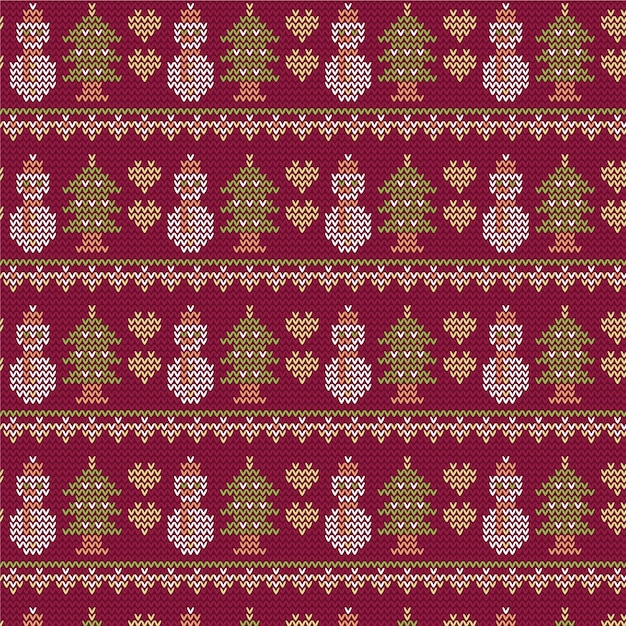 Knitted christmas pattern