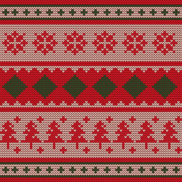 Knitted christmas pattern