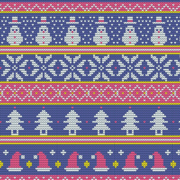 Knitted christmas pattern