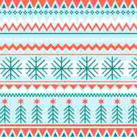 Free vector knitted christmas pattern
