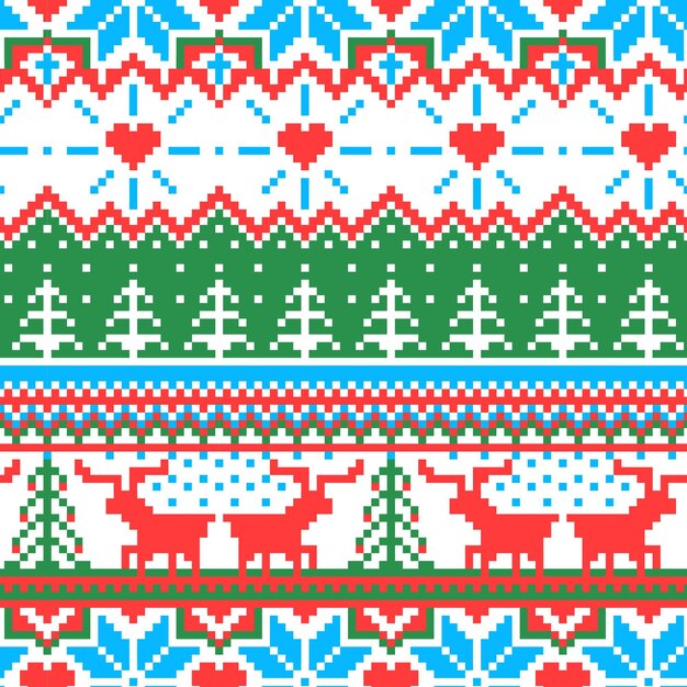 Knitted christmas pattern