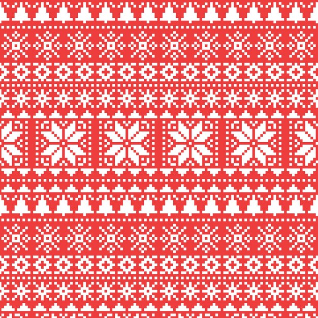 Knitted christmas pattern