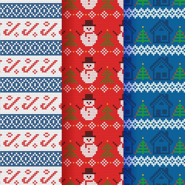 Knitted christmas pattern