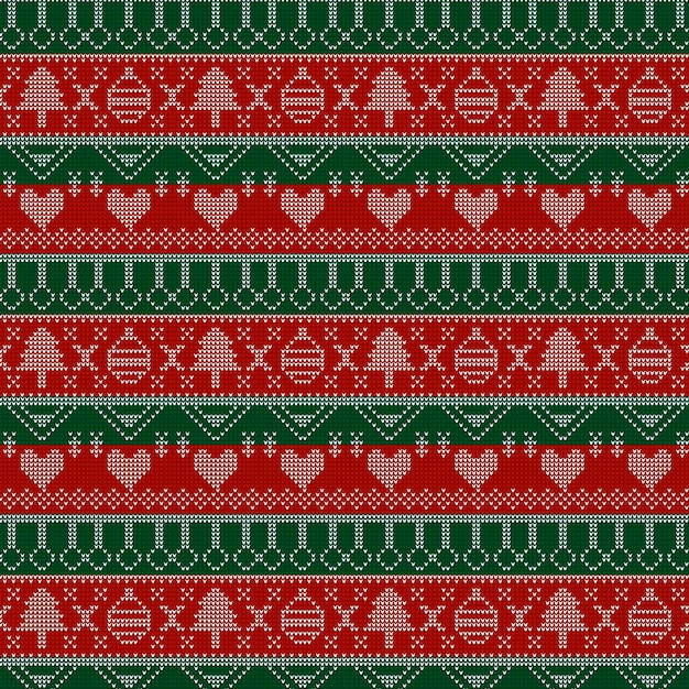 Knitted christmas pattern