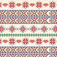 Free vector knitted christmas pattern