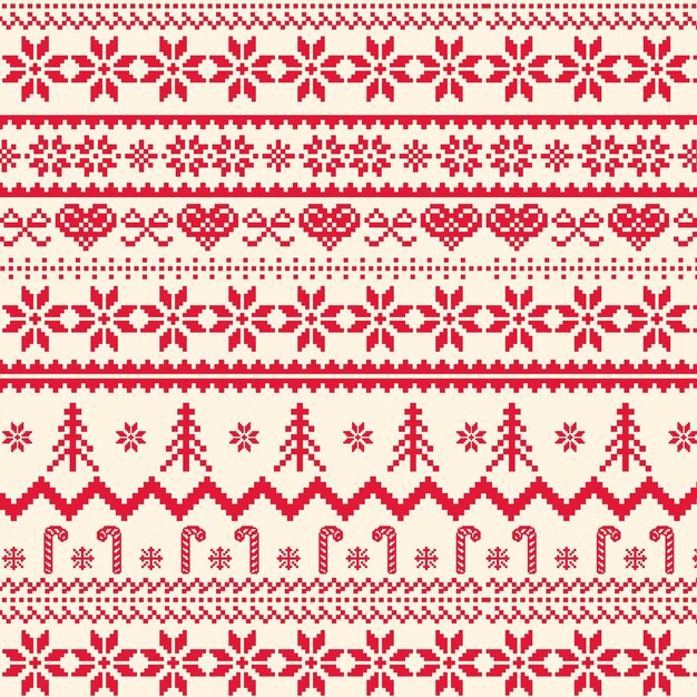 Knitted christmas pattern