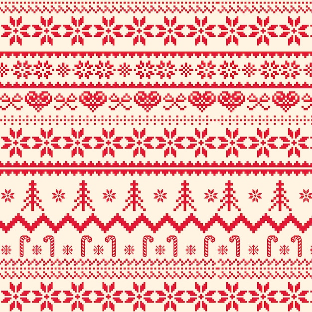 Knitted christmas pattern