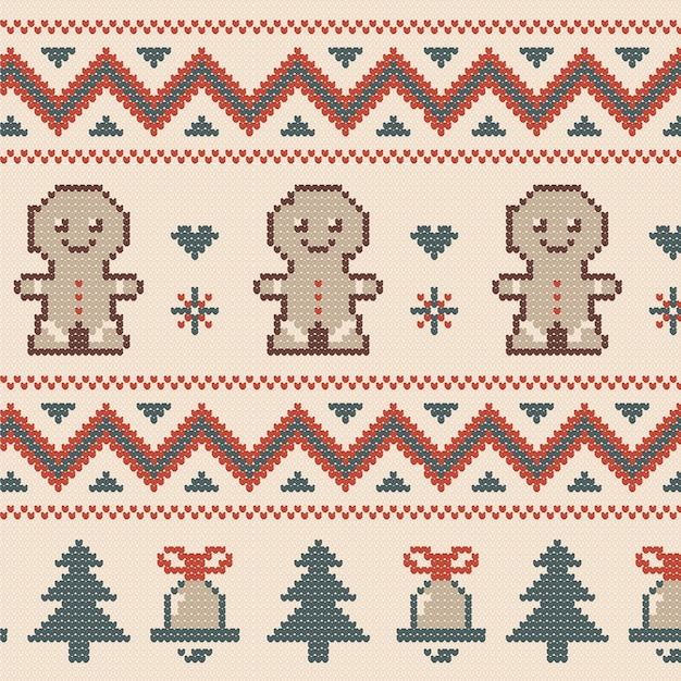 Knitted christmas pattern