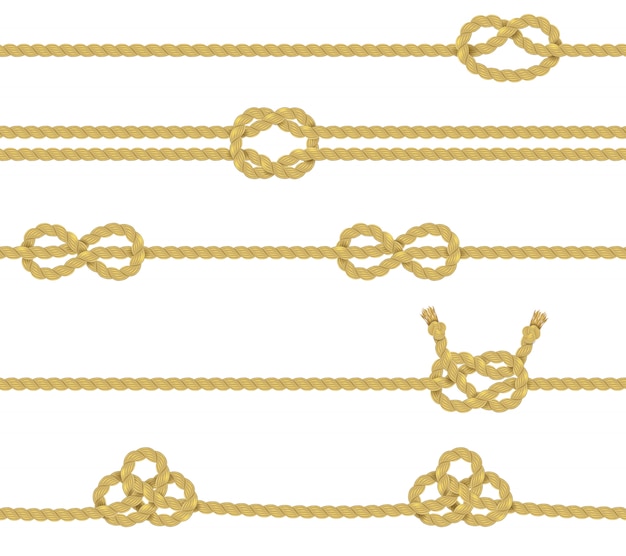 Vettore gratuito set di corde a maglia