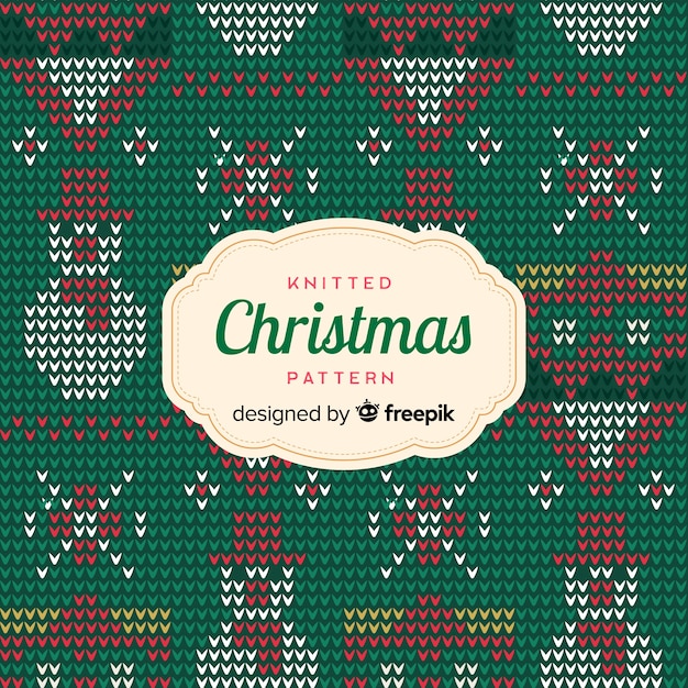 Free Vector knitted snowman pattern