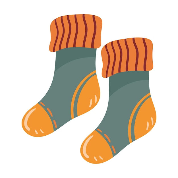 Free vector knitted socks clothes icon