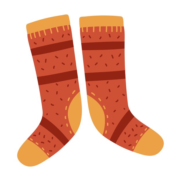 Free vector knitted socks icon vector isolated