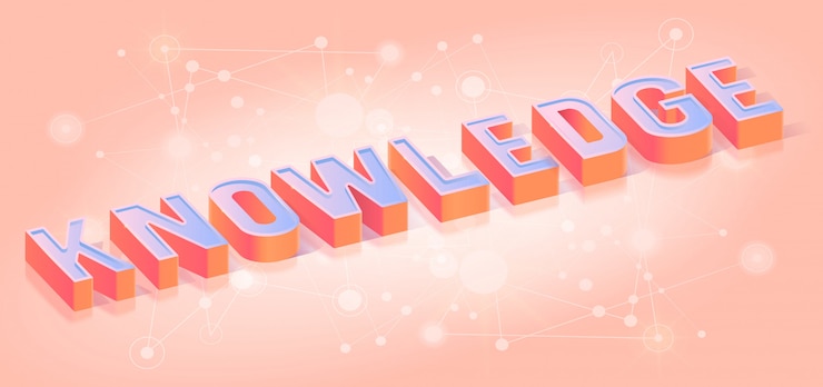 Free Vector knowledge text title isometric template