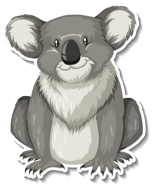 Koala animal cartoon sticker