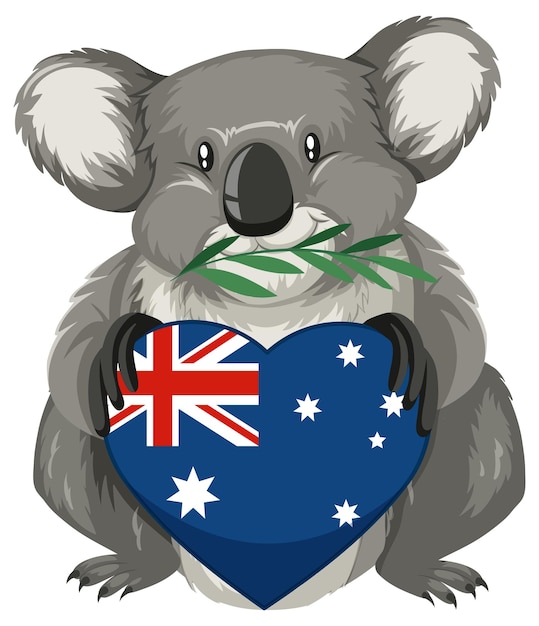 Koala Australia day vector concept