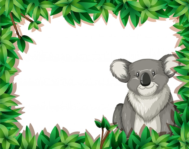 Vettore gratuito koala in natura sfondo