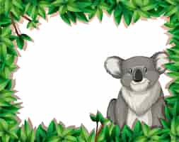 Free vector koala in nature background