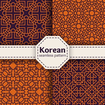 韓国の伝統パターンの背景を持つテンプレート プレミアムベクター 韓国の伝統パターンの背景を持つテンプレート プレミアムベクター