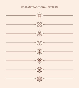 한국 전통 선 패턴입니다. 아시아 스타일. 중국 문화. 벡터 추상 그래픽 그림입니다. 한국, 중국 상징