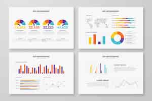 Free vector kpi concept infographic design