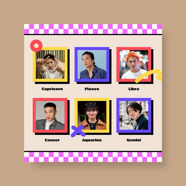 Kpop square photocard photo collage