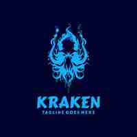 Free vector kraken silhouette logo design