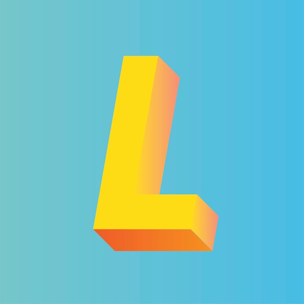 Free vector l letter