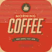 Free vector label about morning coffee