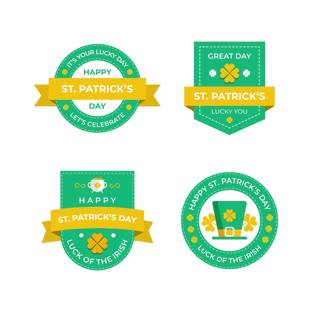 Label collection for st. patrick day