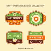 Free vector label collection for st patricks day