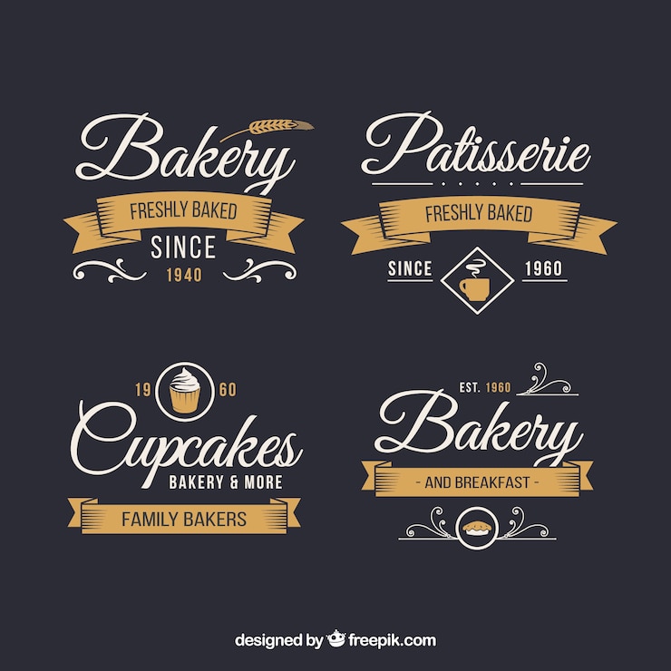 Free Vector label collection with vintage style