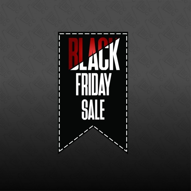 Free vector label on dark background for black friday