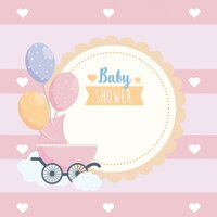 label of baby shower poster celebration