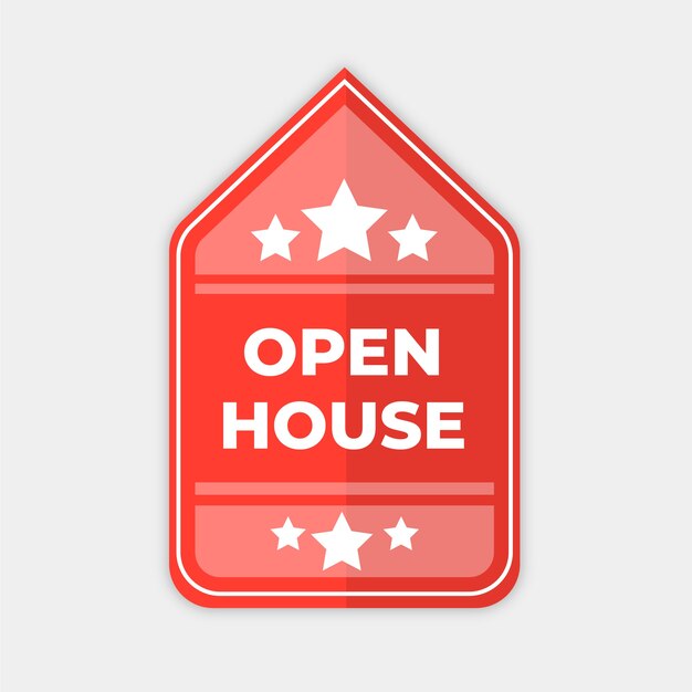 Label for open house