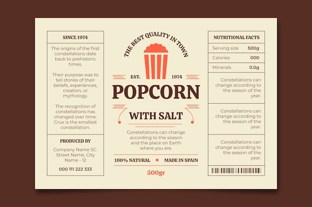 Free vector label template design