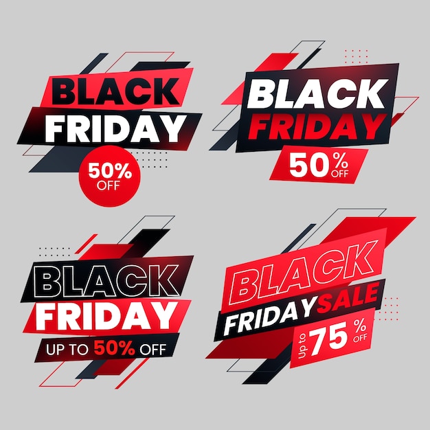 Labels or badges collection for black friday sales