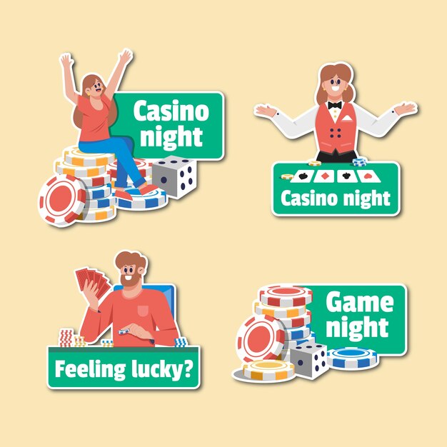 Labels collection for casino experience and gambling