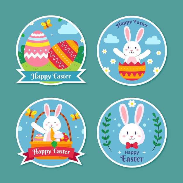 Labels collection for easter celebration