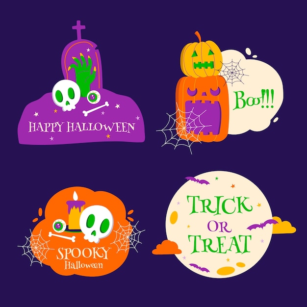 Labels collection for halloween celebration