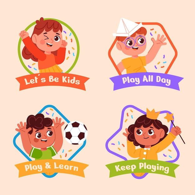 Labels collection for kids