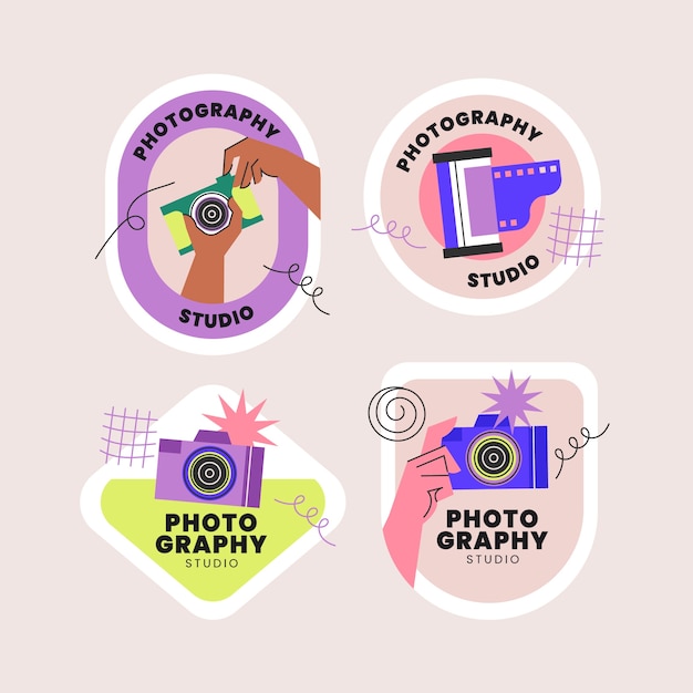 Labels collection for photographer career and hobby